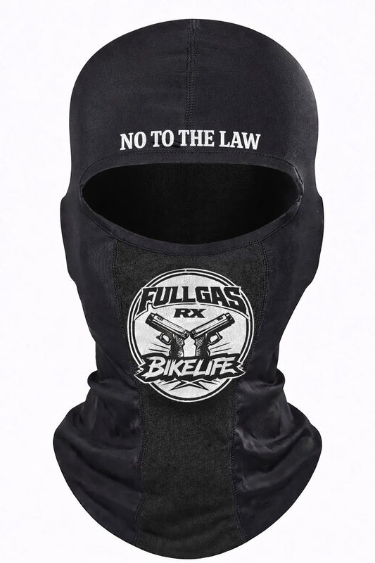 Pasamontañas FullGas RX – BikeLife Edition (Negro y Blanco)